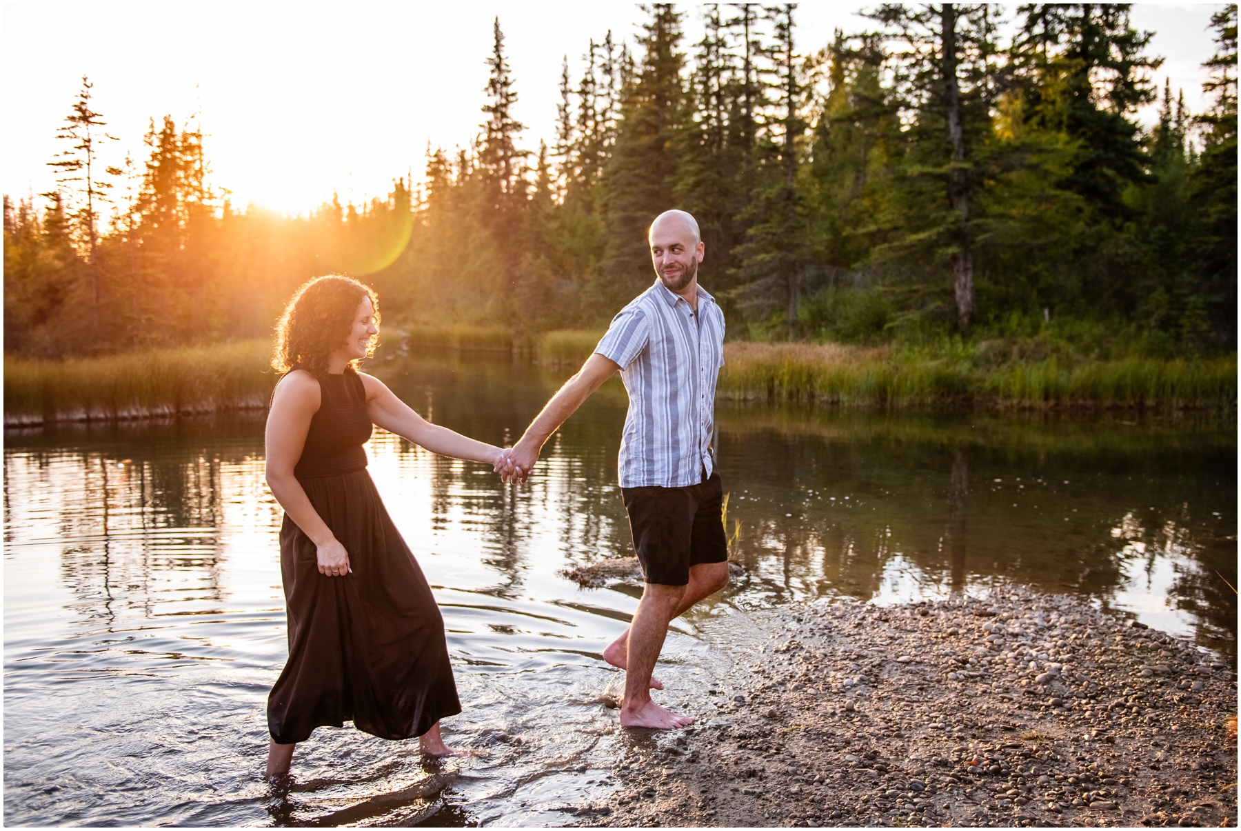 Sunset Summer Calgary Couple Photographer