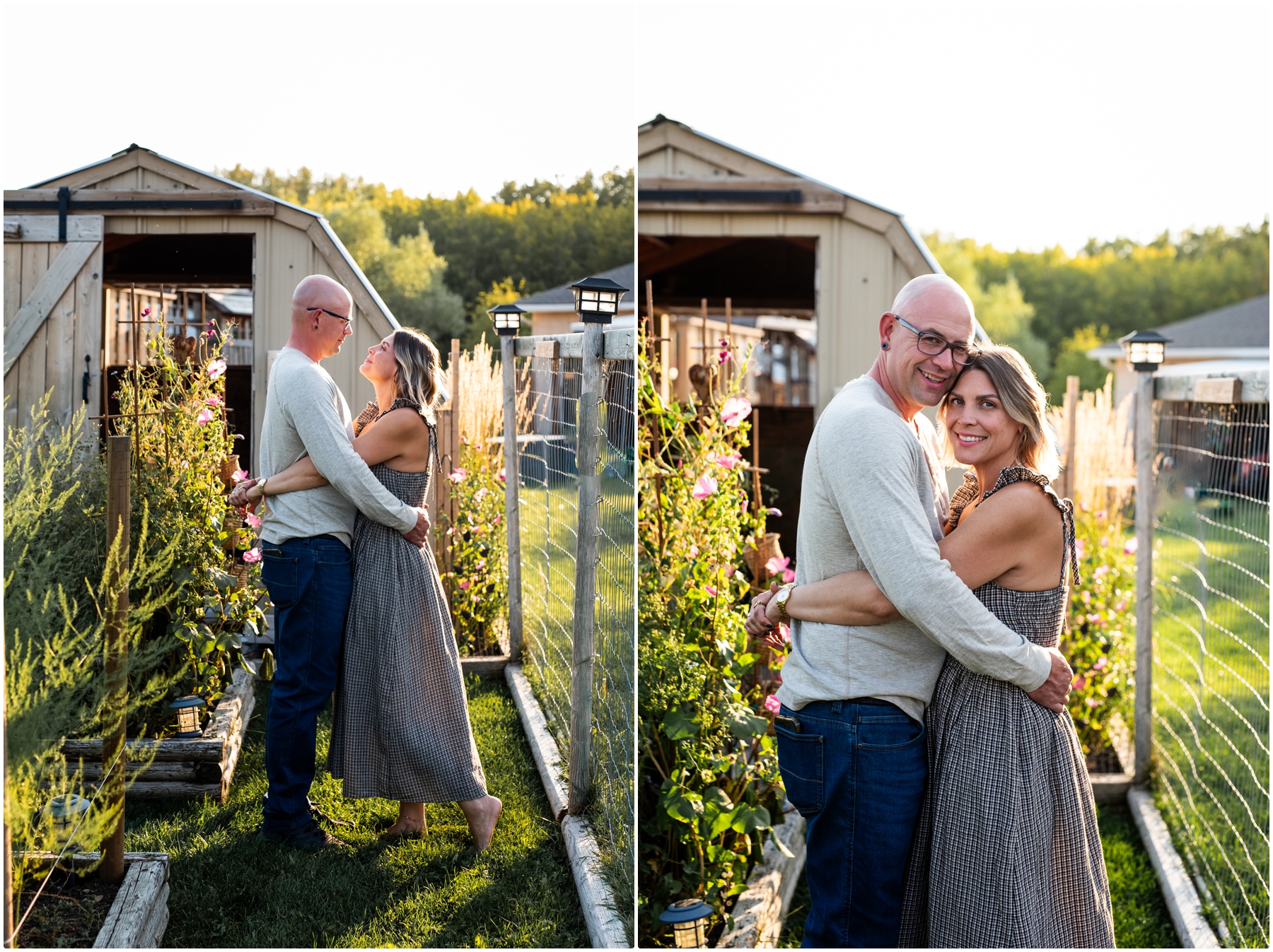 Calgary Garden Couple Photography